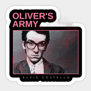 oliver's army - vintage minimalism Sticker